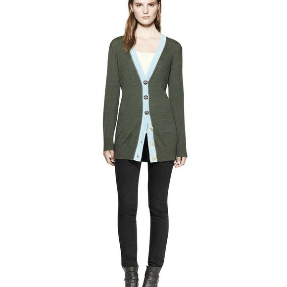 Tory Burch Simone Boyfriend Wool Cardigan - Picture 8 of 8